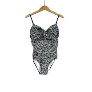 Caribbean Sand One Piece Swimsuit Gray Grey Leopard Modest Beach Womens 12